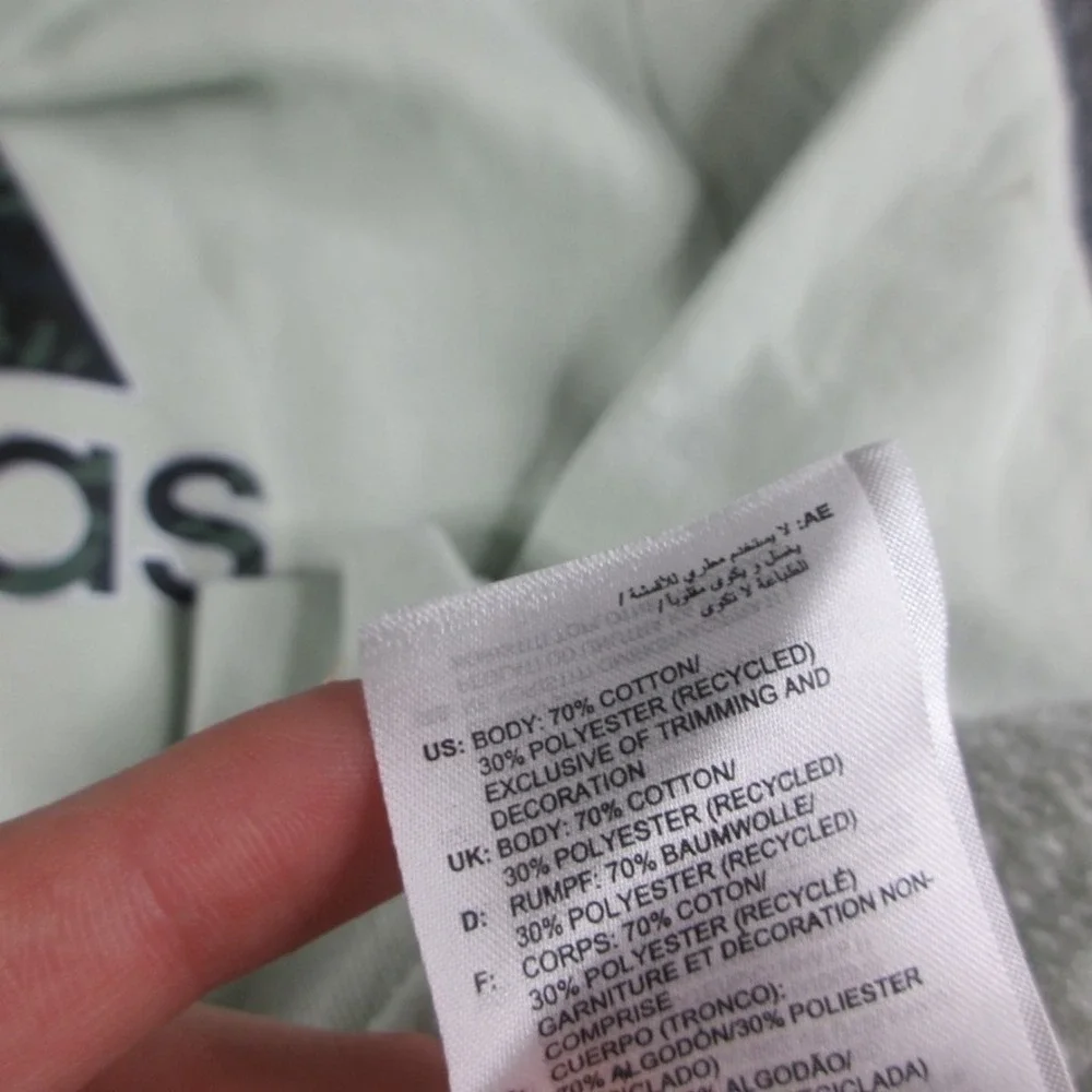 Adidas Hoodie Mens M Green Sweatshirt Pullover Big Logo Camo Cheetah Print Gym